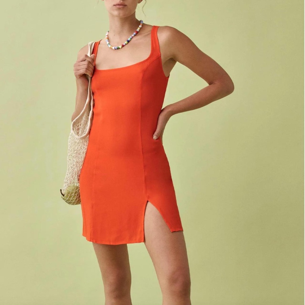 Reformation square neckline mini dress
